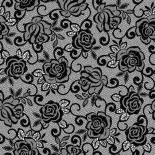 黑白花卉图案纹理背景
