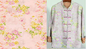 花卉图案中式传统服饰