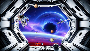 未来科幻宇宙空间站