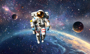 宇航员星空背景