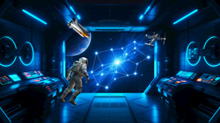 宇宙星空飞船内部