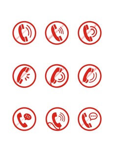 矢量名片简约电话图形icon 