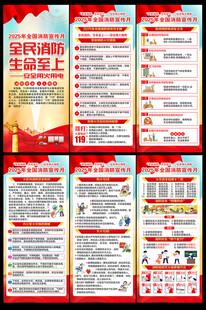 2025消防月展架