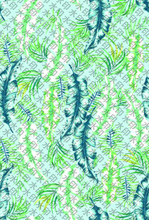 数码印花热带叶子