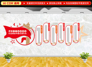 六个必须坚持党建文化墙