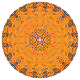 圆形复古精美花纹图案