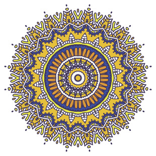 精美曼陀罗图案装饰元素