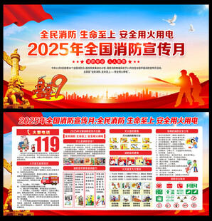 119消防月海报