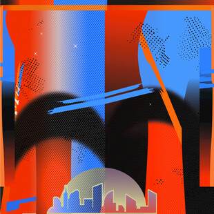 未来都市抽象艺术图景