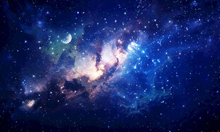 梦幻蓝色星空背景