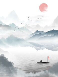 中式山水意境画