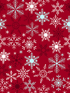 红色雪花背景图案