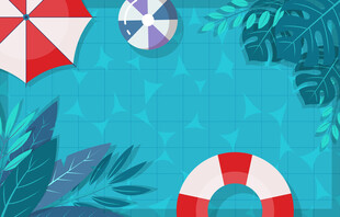 夏日泳池派对元素