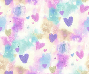 梦幻爱心水彩图案背景
