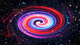 绚丽七彩旋涡星空吊顶