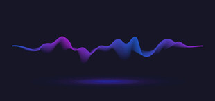 炫彩渐变波形矢量图案