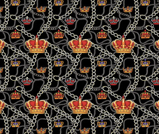 皇冠链条图案黑色背景纹理