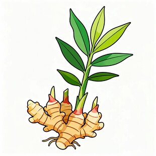 高良姜矢量插画素材