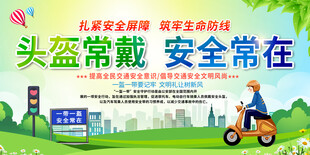 一盔一带交通安全展板