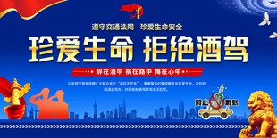 珍爱生命拒绝酒驾宣传展板