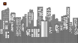 几何点状抽象背景图案