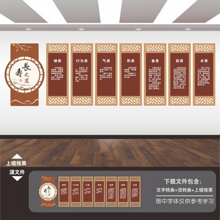 中医保健康养生文化墙展板