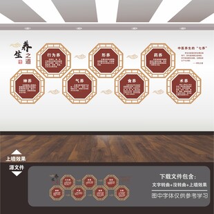 中医保健康养生文化墙展板