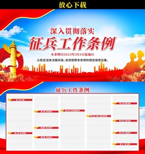 征兵工作条例展板