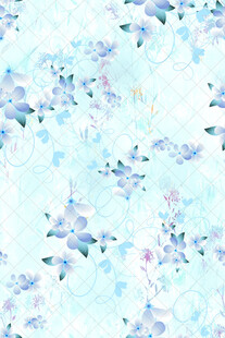 淡蓝色花卉图案背景