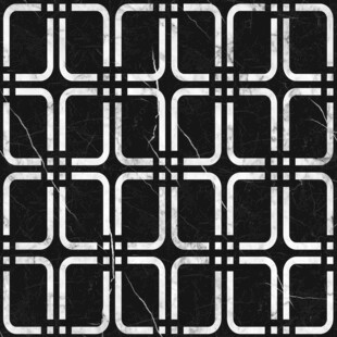 黑白大理石花砖