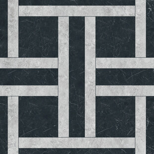 几何黑白拼花瓷砖图案