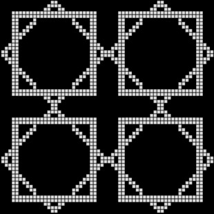 黑白几何方形图案设计