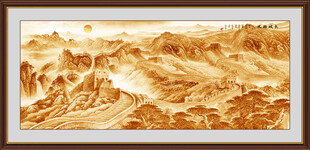 金色长城国画
