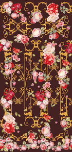 大牌复古花卉链条图案