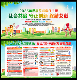 2025艾滋病宣传展板