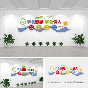 四个学会校园文化墙