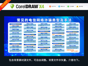 防范电信诈骗展板海报