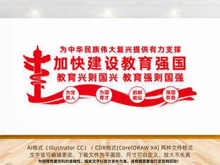 教育强国文化墙学校党建文化墙