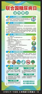 联合国糖尿病日宣传要点展架