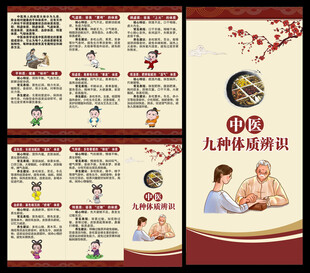 中医体质辨识三折页