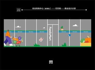 插画卡通风格玻璃贴氛围美陈场景