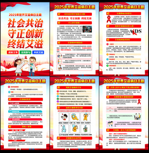 2025艾滋病宣传展板
