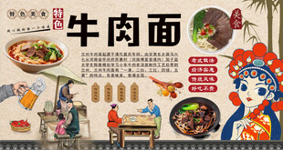 牛肉面背景墙
