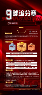 台球九球追分赛比赛展架