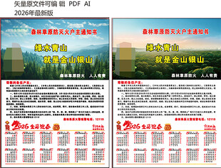 森林草原防灭火户主通知书