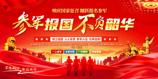 参军入伍展板