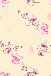 粉色花卉图案背景纹理