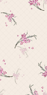 粉色花卉图案布料纹理