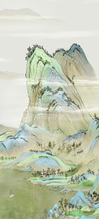 千里江山意境山水玄关宋式美学背