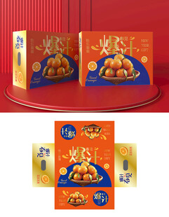 精美中式金箔水果礼盒设计